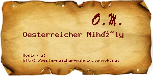 Oesterreicher Mihály névjegykártya